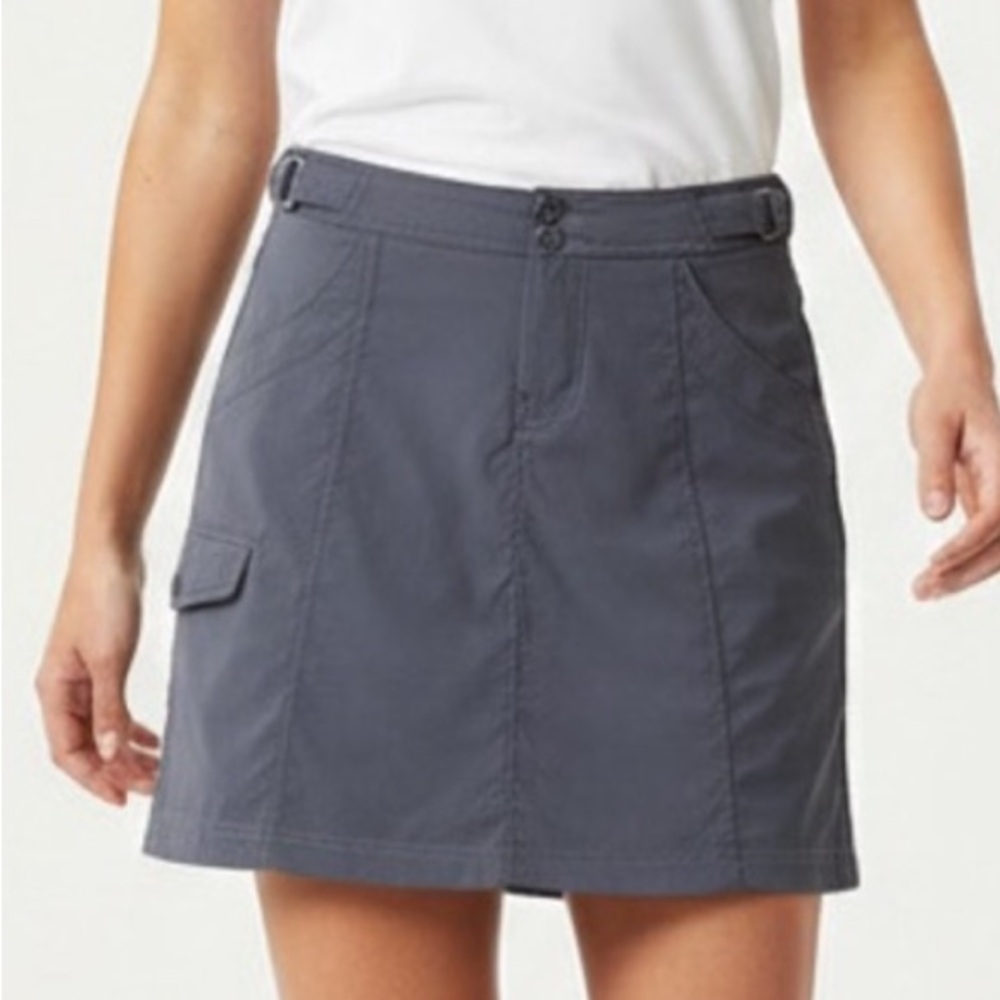 MARMOT Cargo Mini Skirt Grey Hiking Performance Wear Recycle Stretch Utility 4